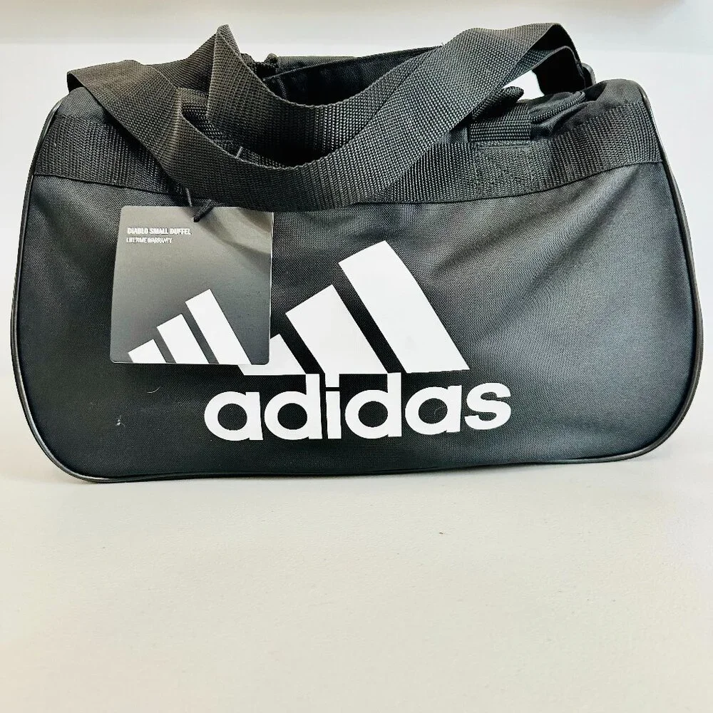ADIDAS DIABLO SMALL II HEX DUFFLE WEEKENDER OVERNIGHT GYM BAG UNISEX BLACK
